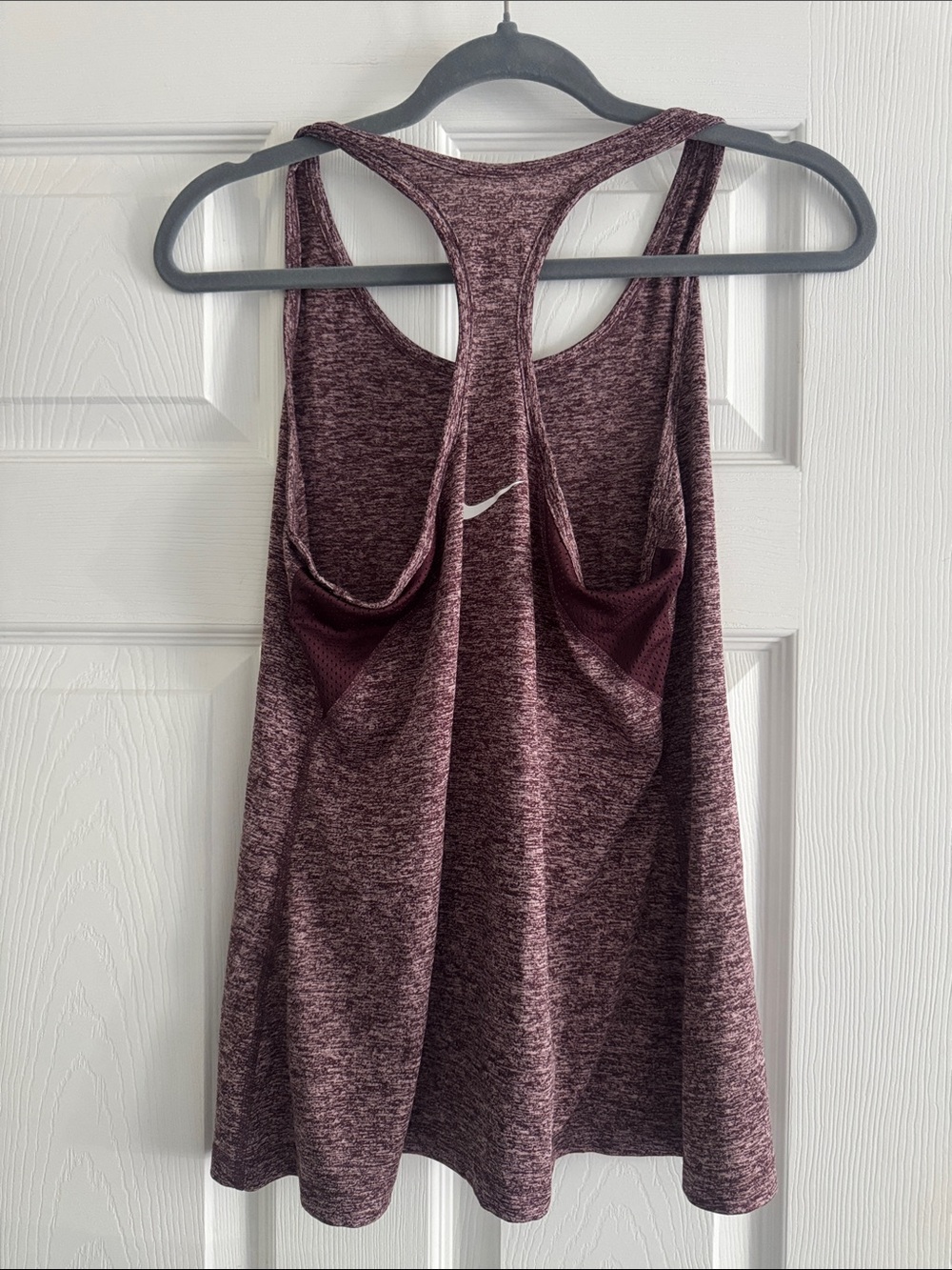 Nike Dri-FIT Racerback Tank - Maroon Heather - Picture 3 of 3